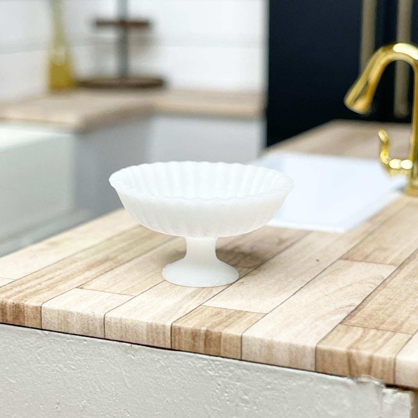 Milk "Glass" Pedestal Serving Dish