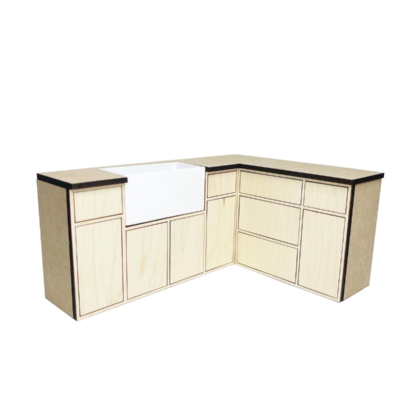 Long Corner Cabinet with Sink, Standard