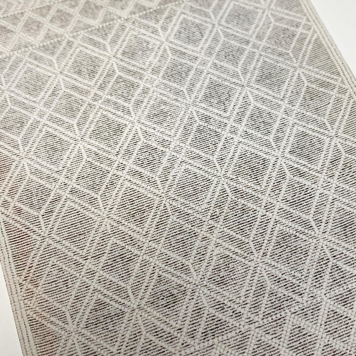 Grey Lattice Rug or Runner