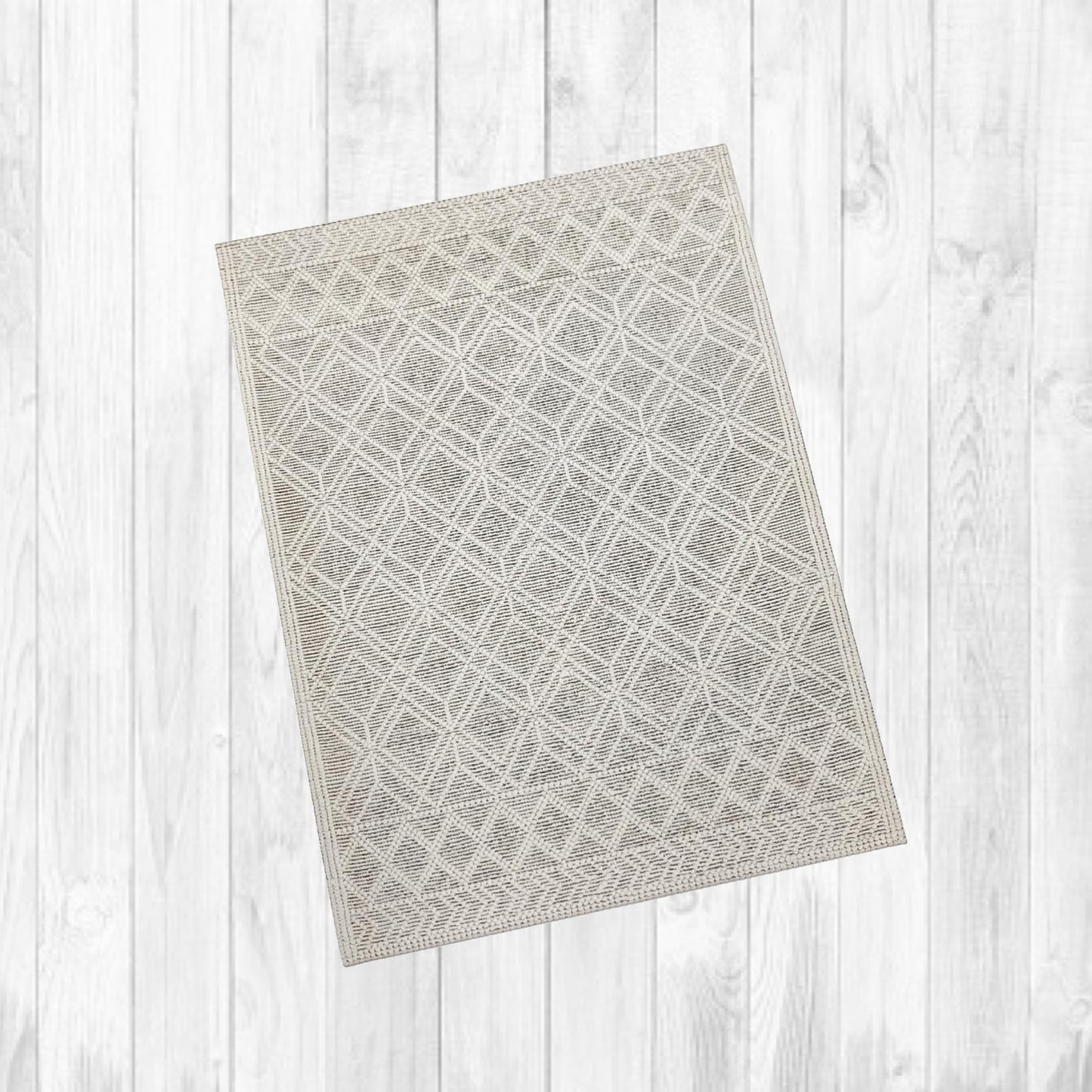 Grey Lattice Rug or Runner