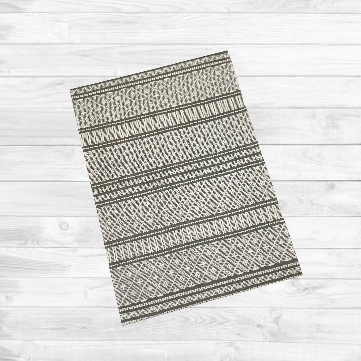 Black and Ivory Rug or Runner