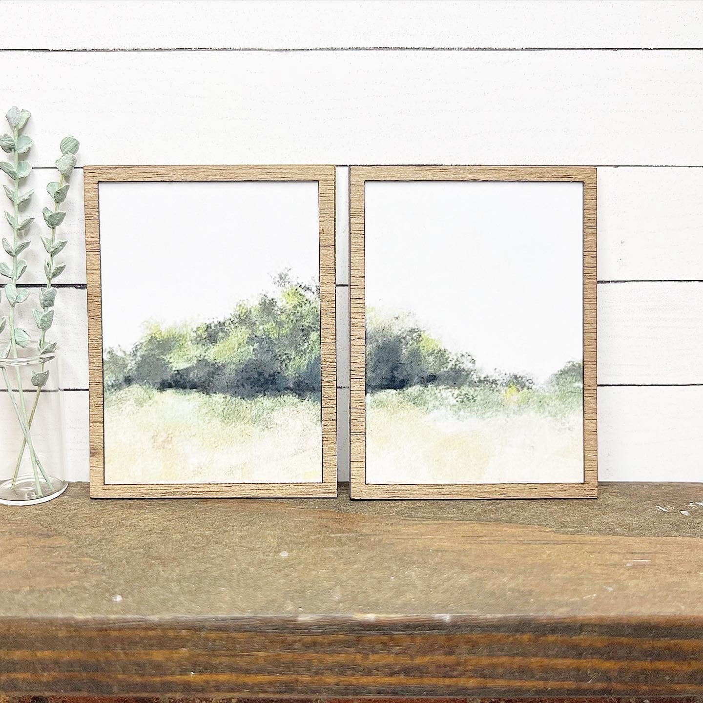 Green Brush Wall Art