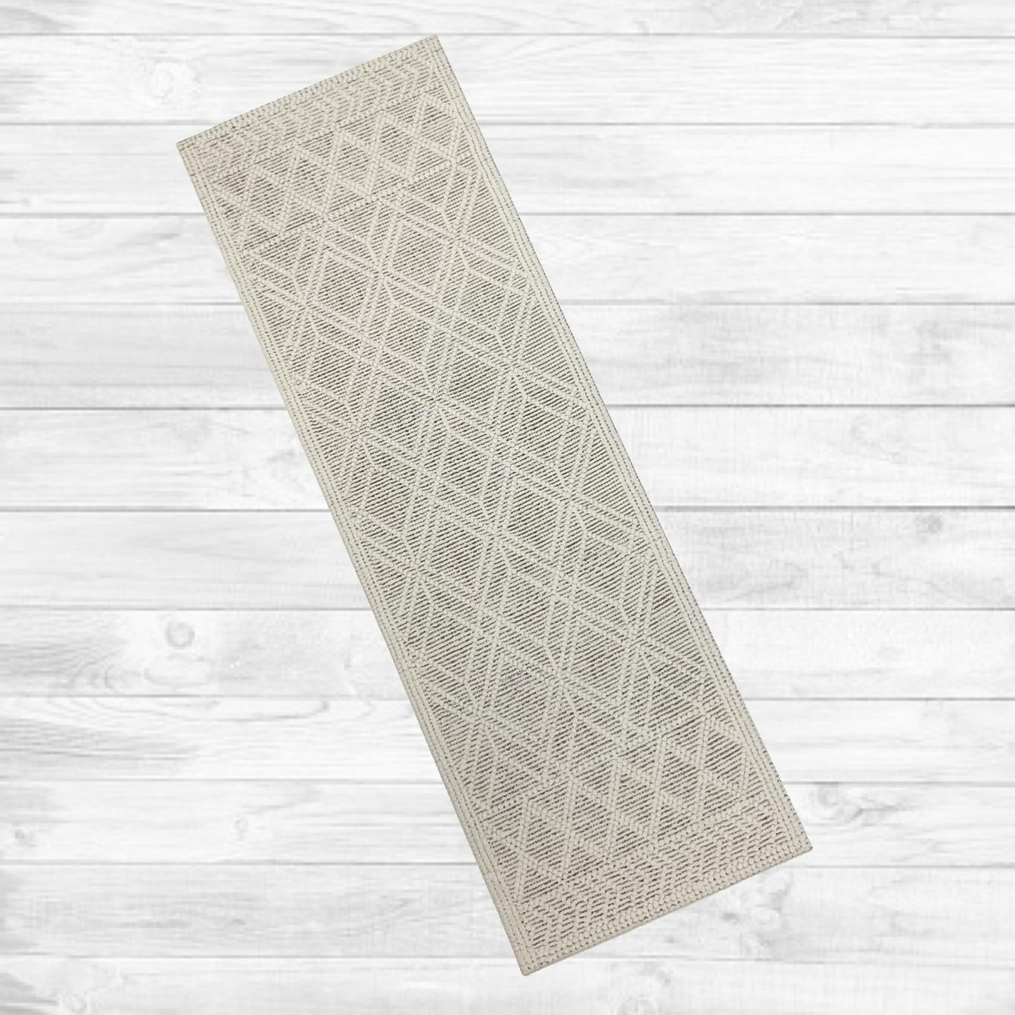 Grey Lattice Rug or Runner