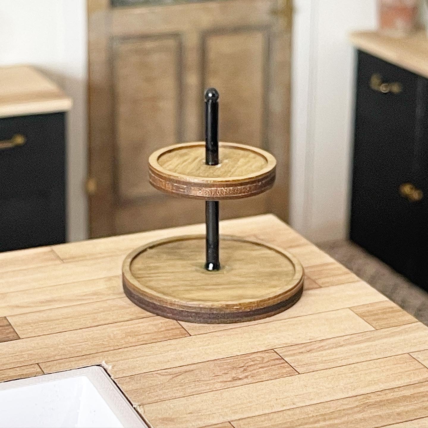 Wooden Two Tier Stand