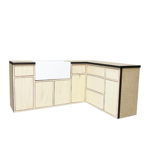 Long Corner Cabinet with Sink, Standard