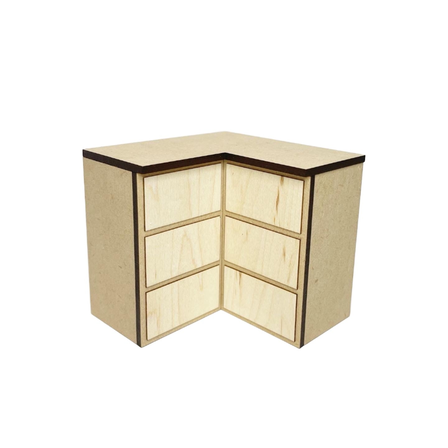 Corner Lower Cabinet with 3 Drawers, Standard