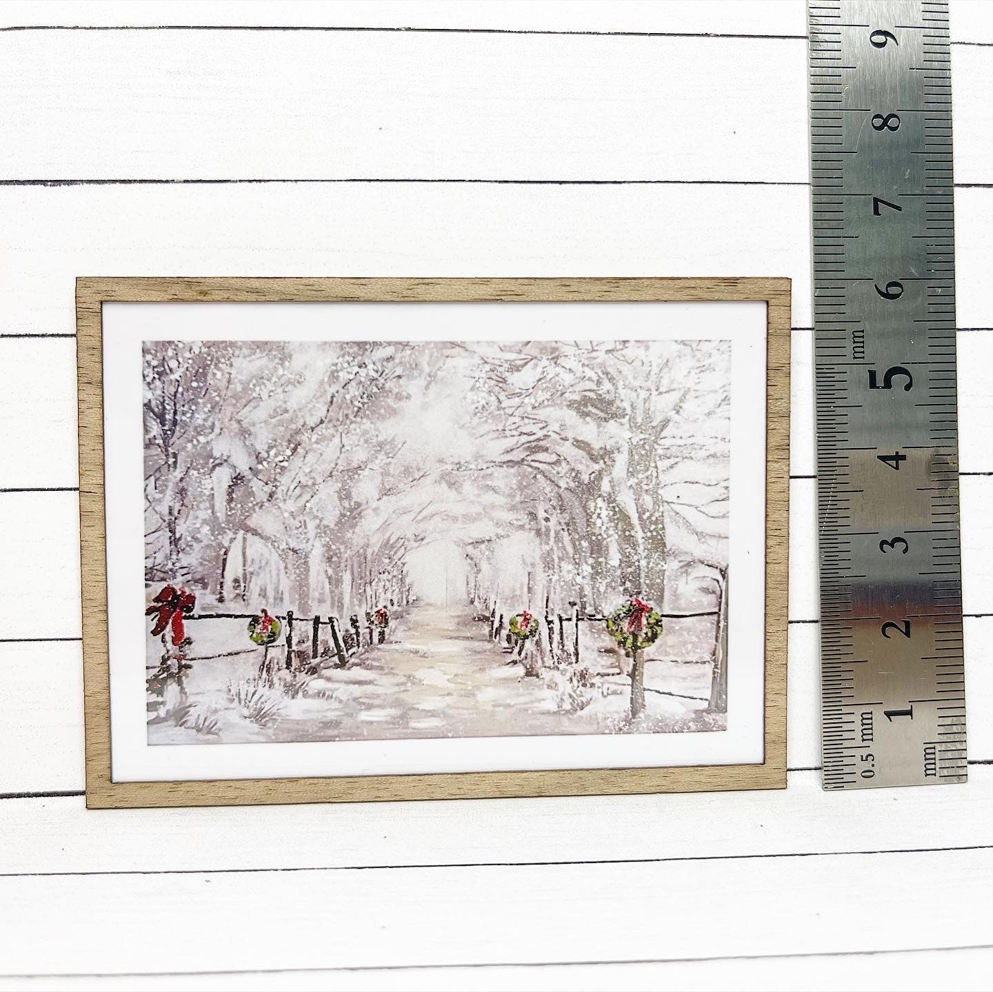 Snowy Path Framed Wall Art