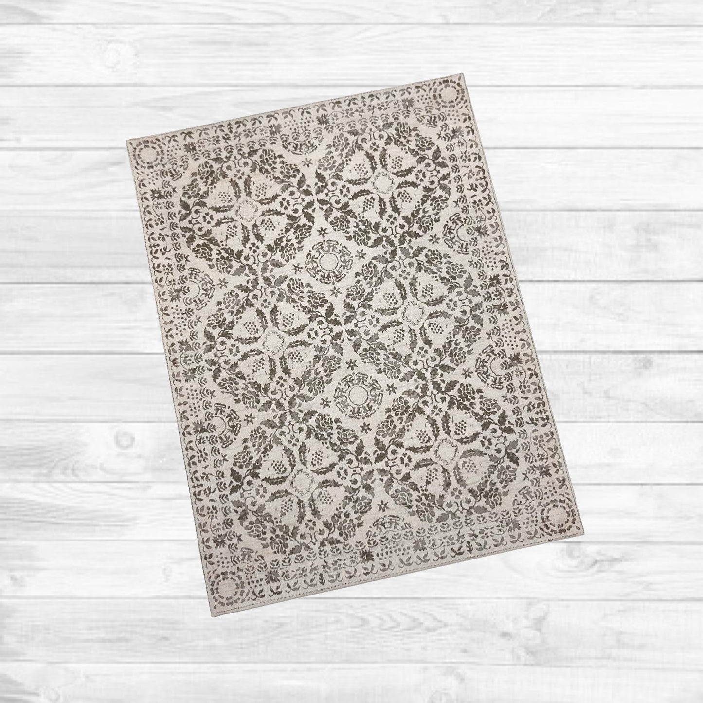 Pewter Medallion Rug or Runner