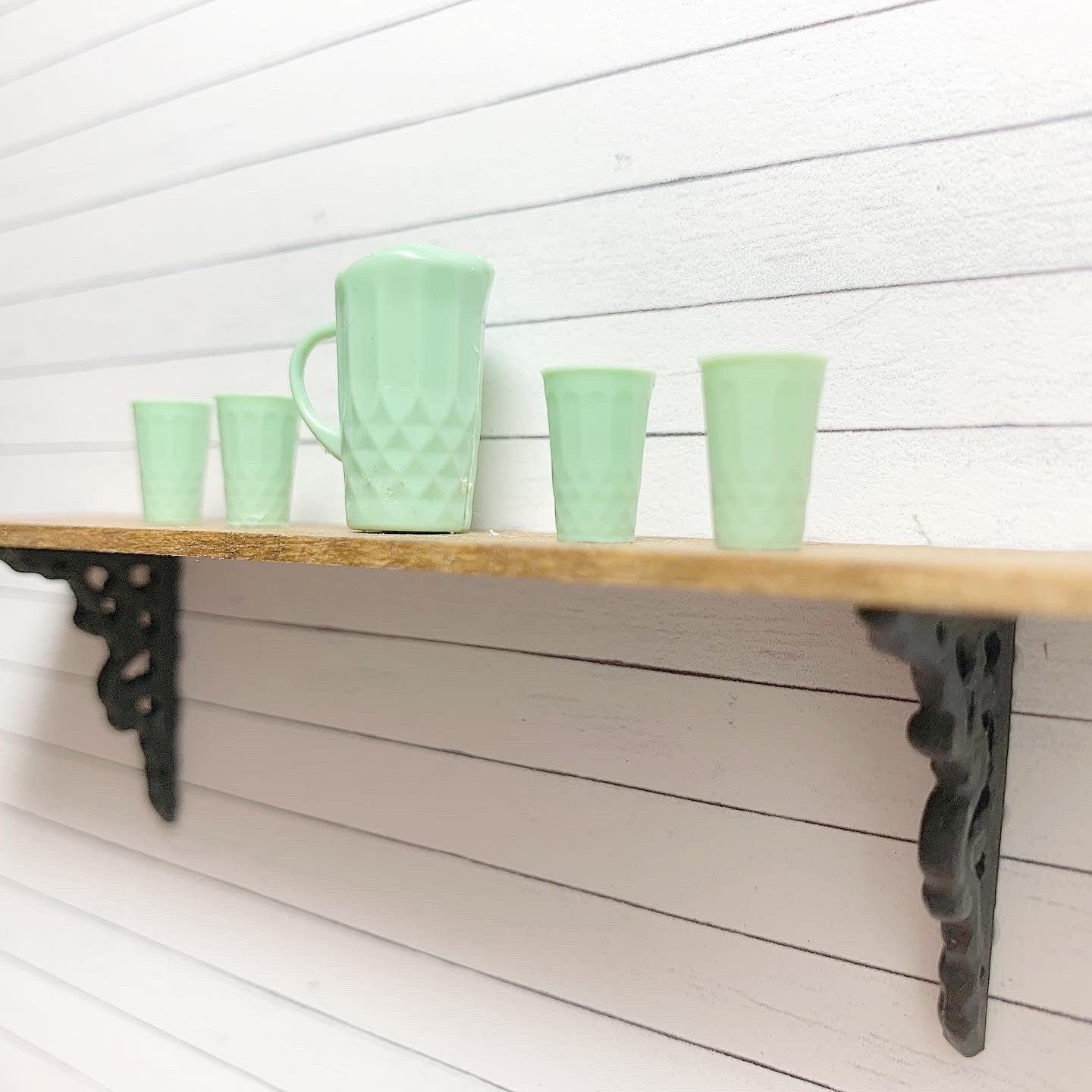 Jadeite Pitcher and Cup Set