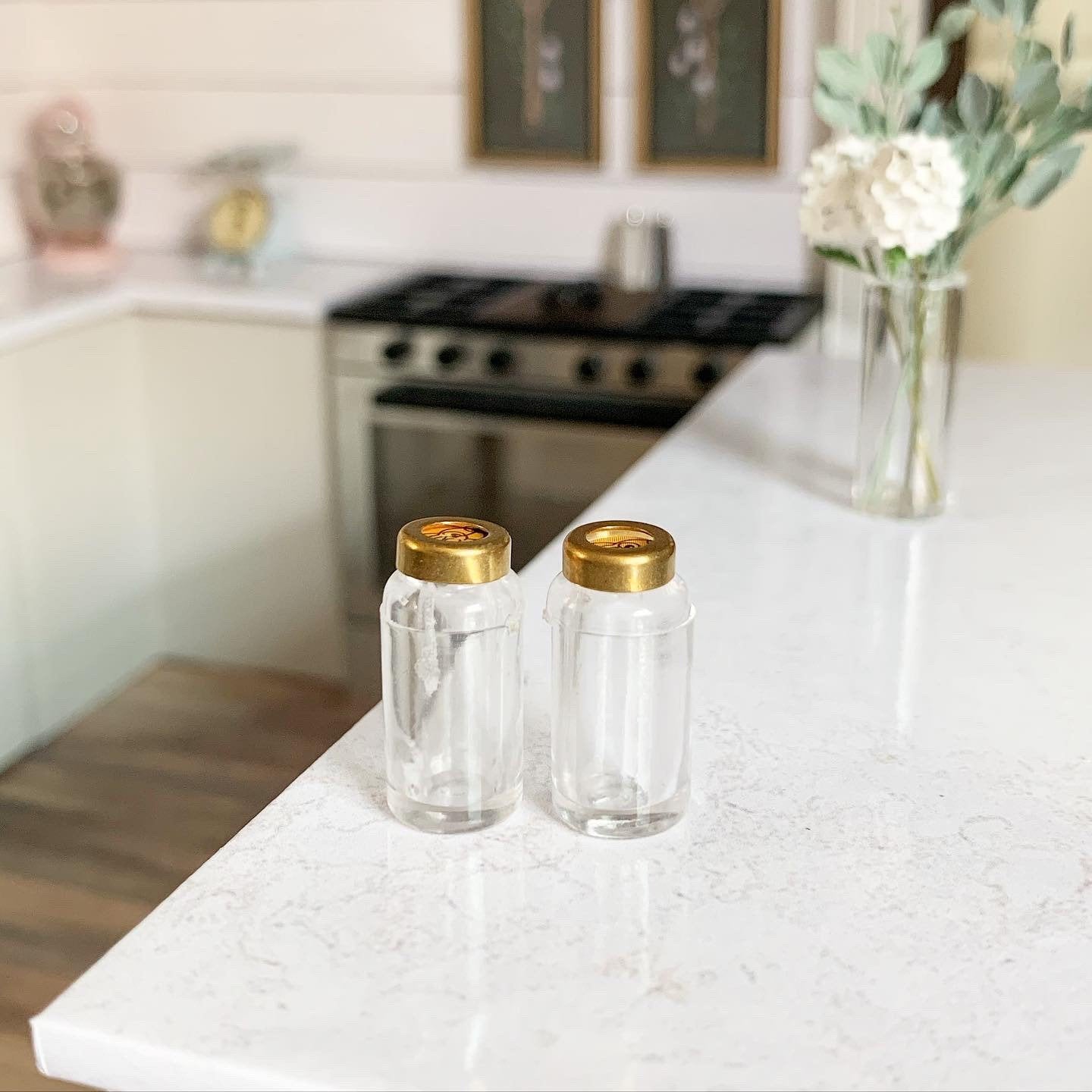 Mason Jars with Gold Lids