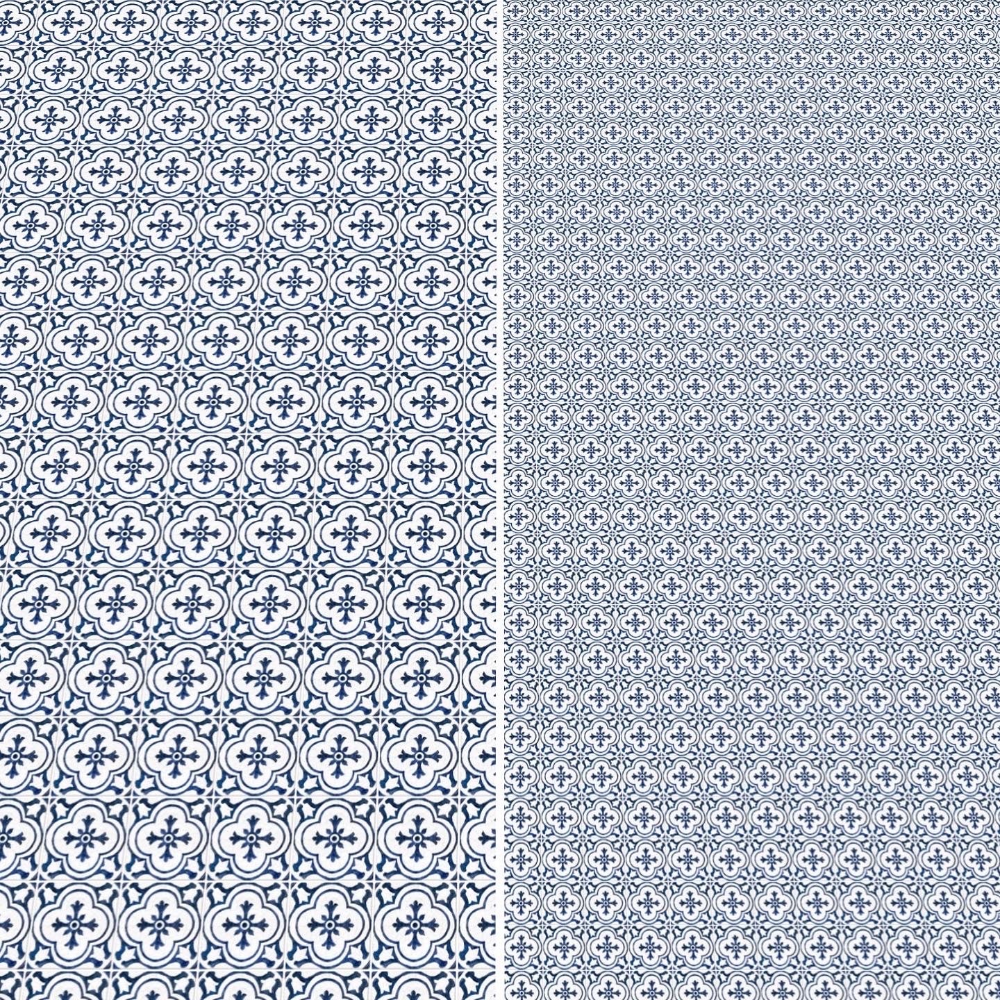 Blue and White Tile (1/2 inch)