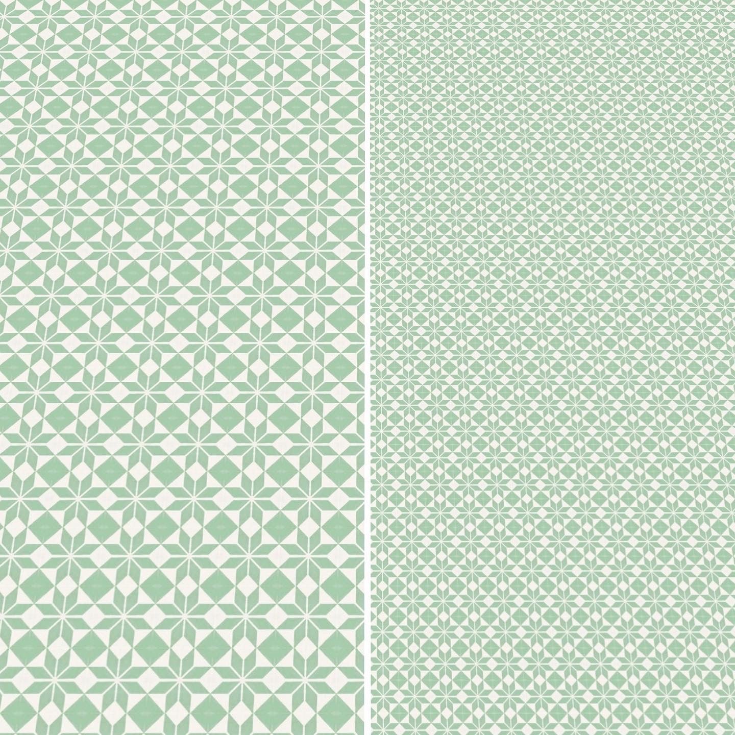 Mint and White Tile (1 inch)