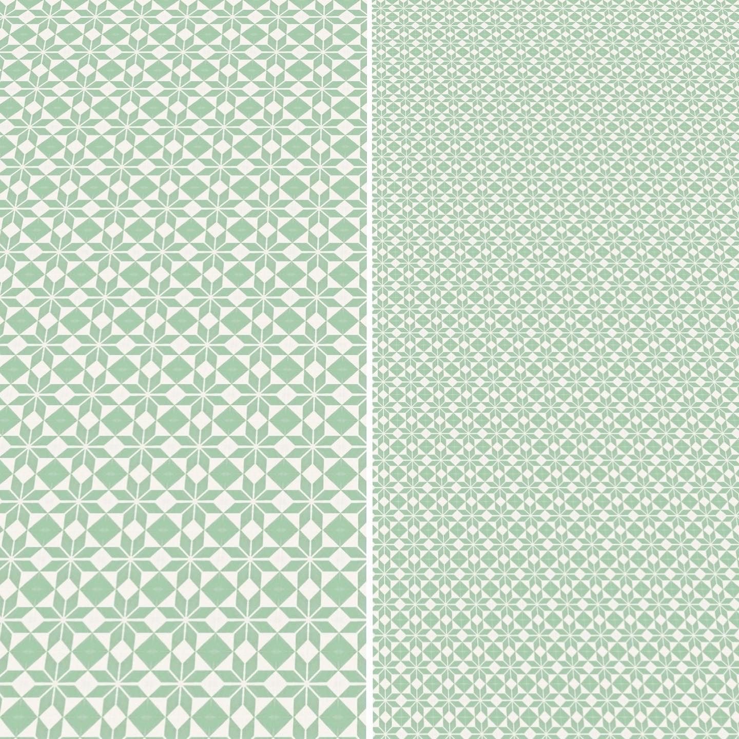 Mint and White Tile