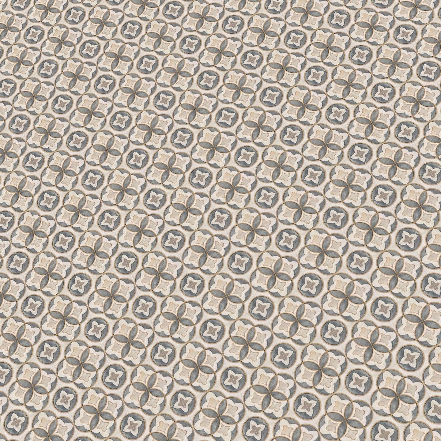 Periwinkle and Cream Tile (1 inch)