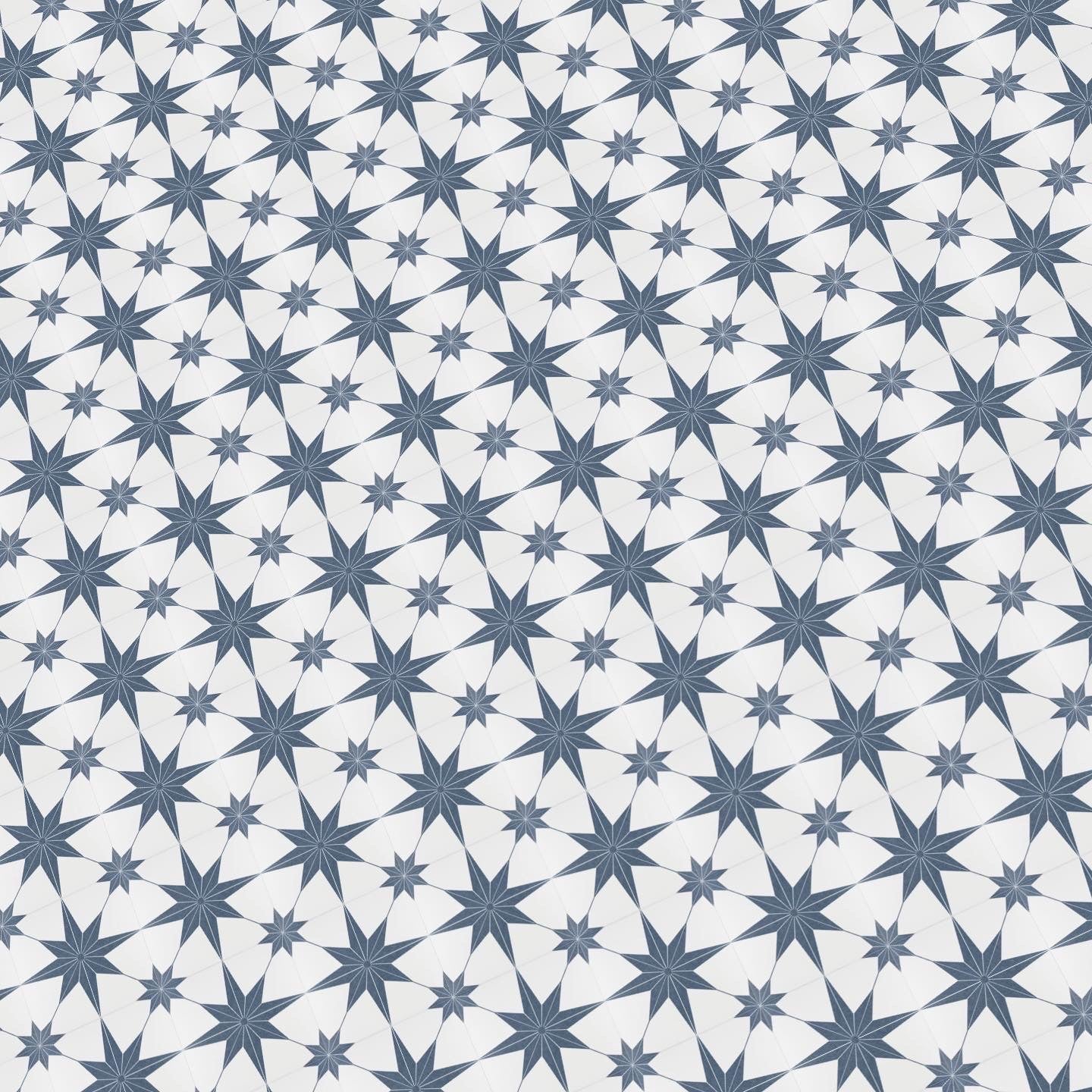 White and Blue Tile