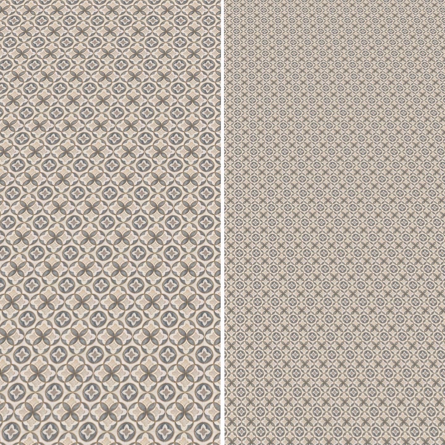 Periwinkle and Cream Tile (1 inch)