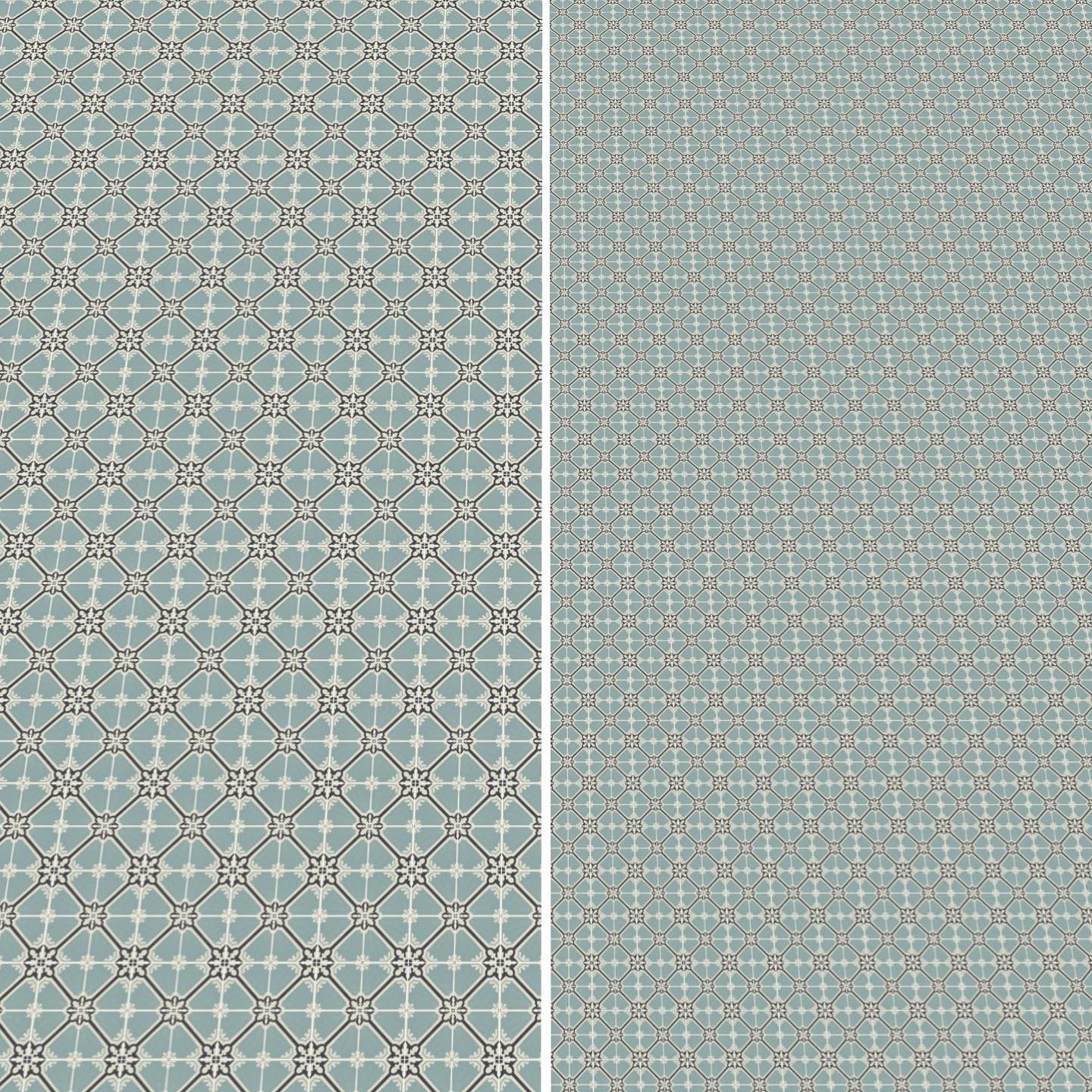 Blue and Black Tile (1 inch)