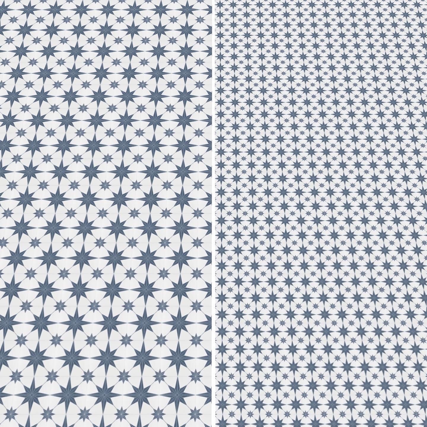 White and Blue Tile (1/2 inch)