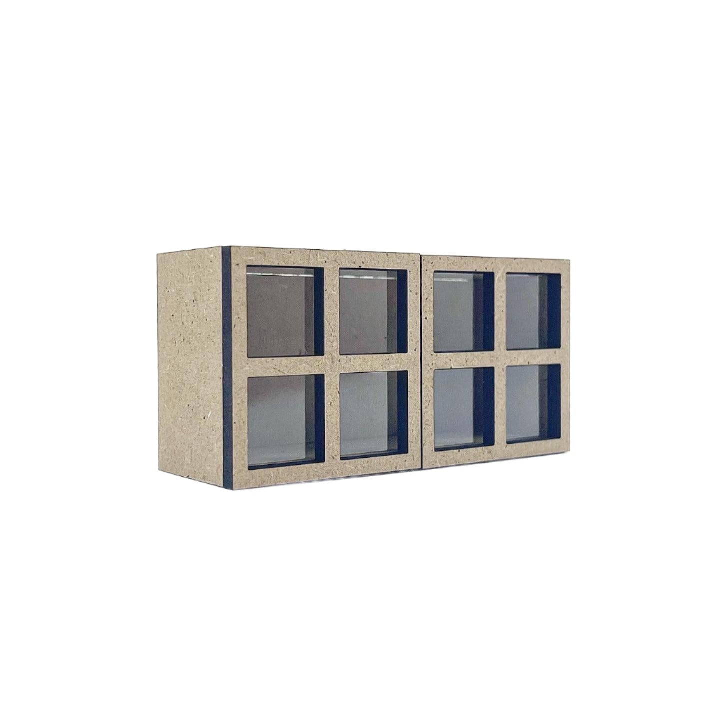 Double Upper Half Cabinet, Cross