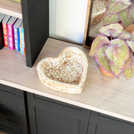 Heart Wicker Basket