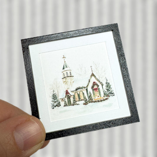 Snowy Church Wall Art
