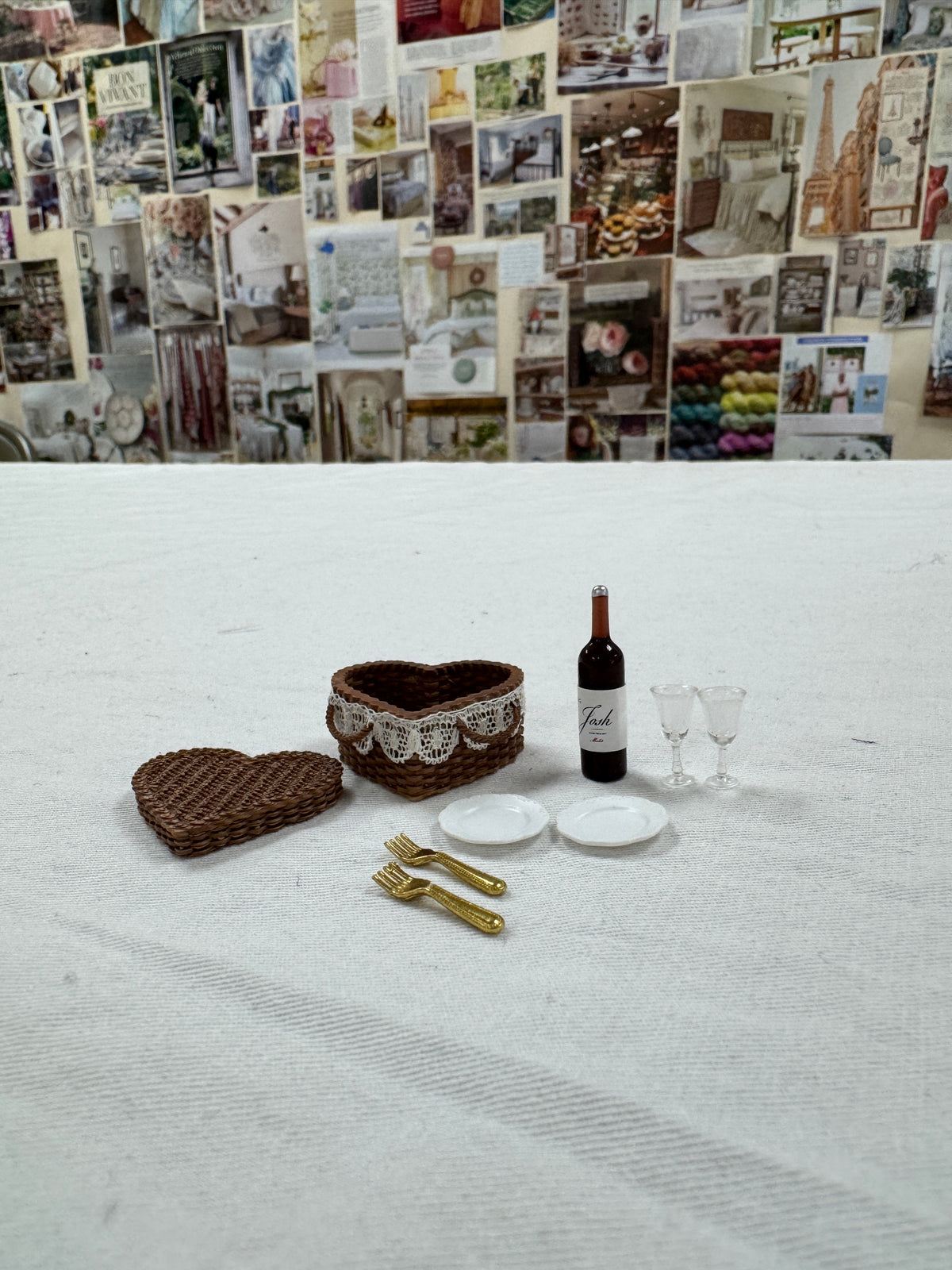 Heart Picnic Basket Set