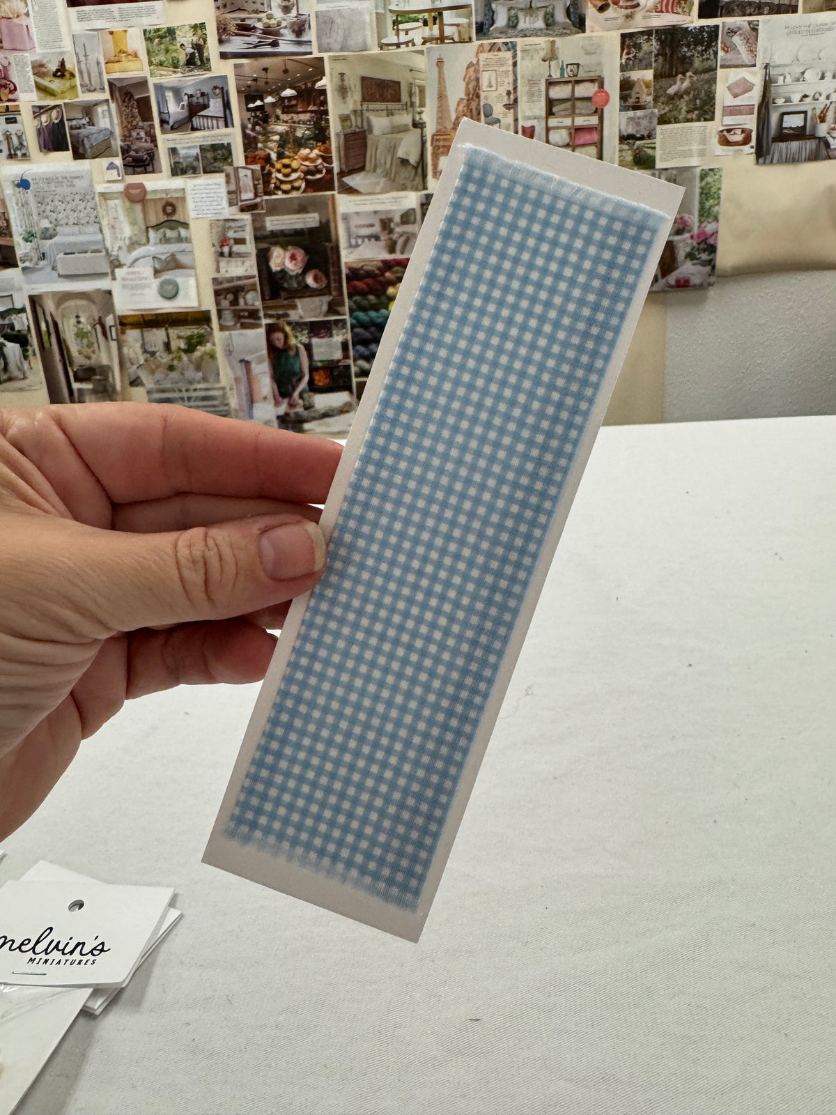 Table Runner  Blue Gingham