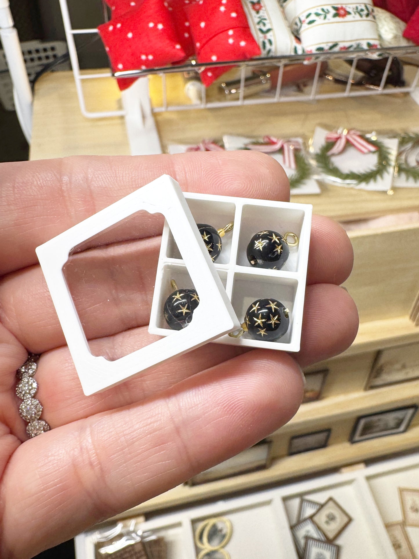 Ornament Set Black Stars