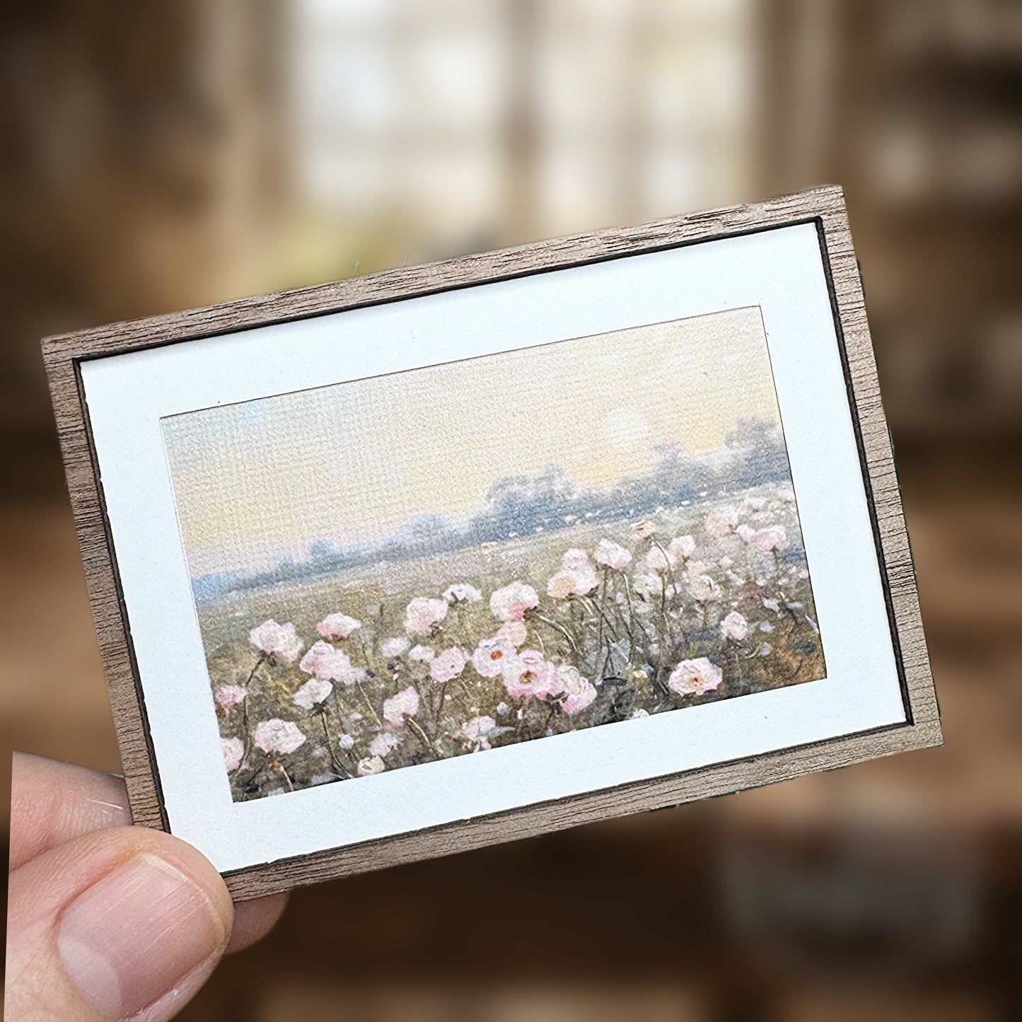 Pink Flower Field Wall Art