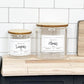 Glass Flour and Sugar Canister Set