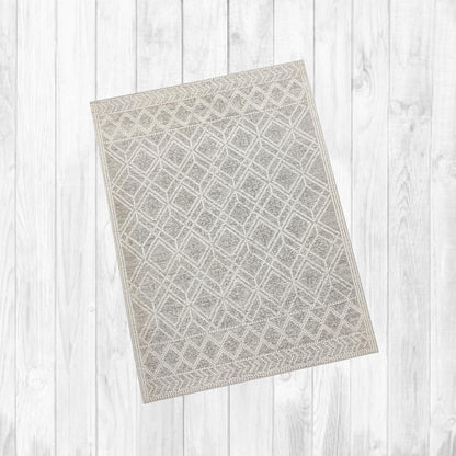 Grey Lattice Rug or Runner