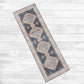 Royal Blue and Peach Rug or Runner