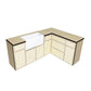 Long Corner Cabinet with Sink, Standard