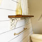 Swirl White Brackets with Optional Shelf
