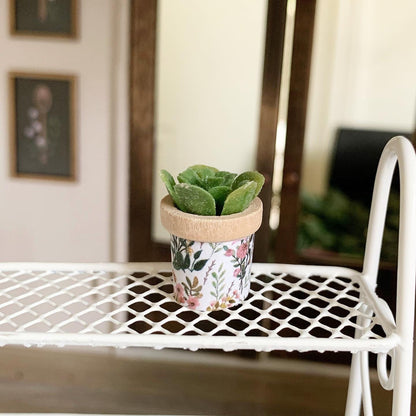 Floral Print Potted Plant