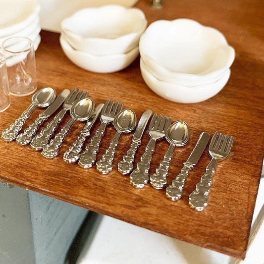 Silver Silverware Setting