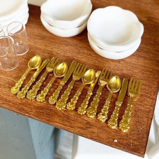Gold Silverware Setting