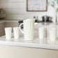 White Pitcher and Cup Set
