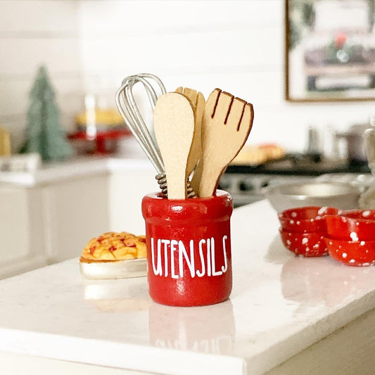 Red Utensil Holder