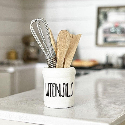 White Utensil Holder