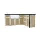 Long Corner Cabinet with Sink, Shaker