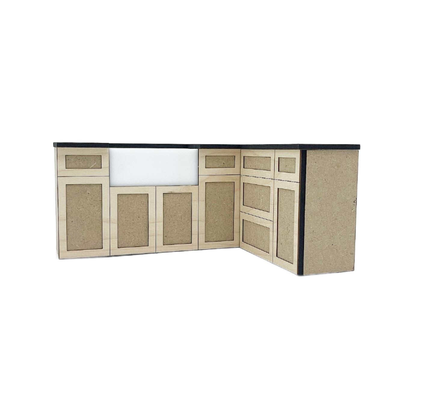 Long Corner Cabinet with Sink, Shaker