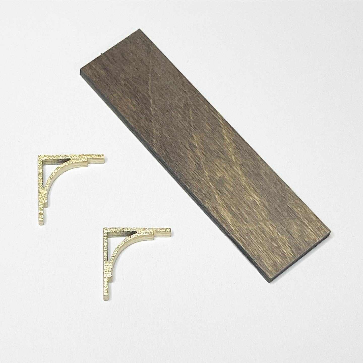Modern Gold Brackets with Optional Shelf