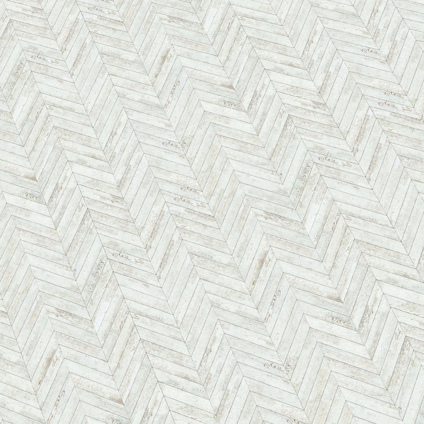 Whitewash Herringbone Wood Paper Flooring