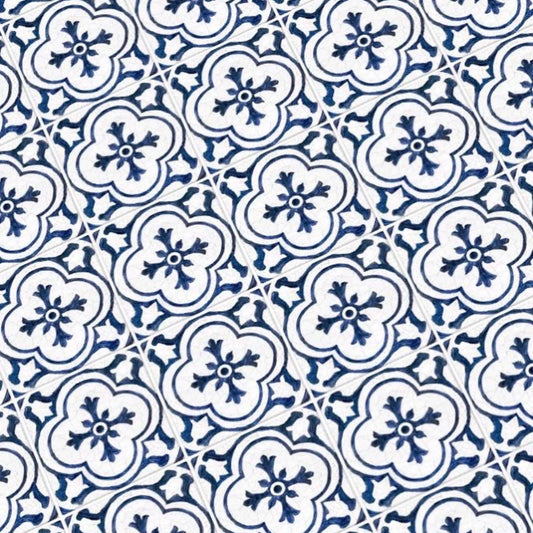 Royal Blue and White Paper Tile