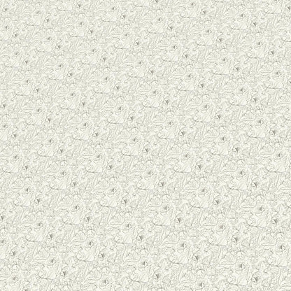 Black and Cream Floral Wallpaper