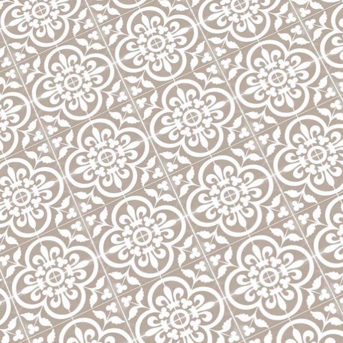 Brown and White Farmhouse Paper Tile