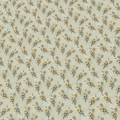 Sage Green Floral Wallpaper