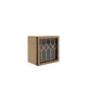 Single Upper Half Cabinet, Leaded Glass