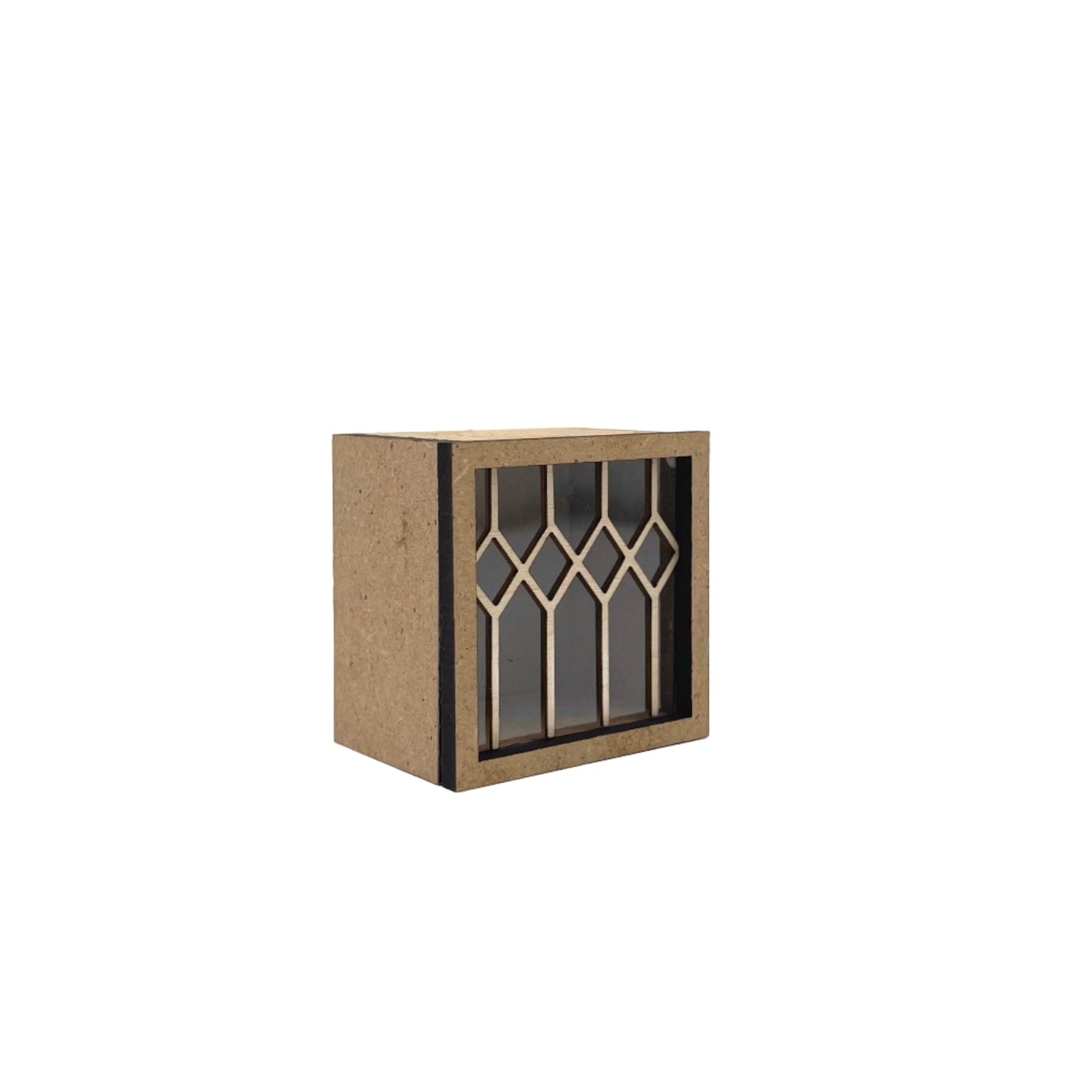 Single Upper Half Cabinet, Leaded Glass